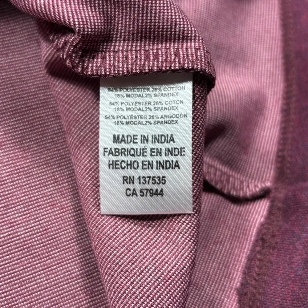 Mizzen+Main Mens KPI Quarter Zip Pullover Wine Heather XL 1PO-2048 NWT